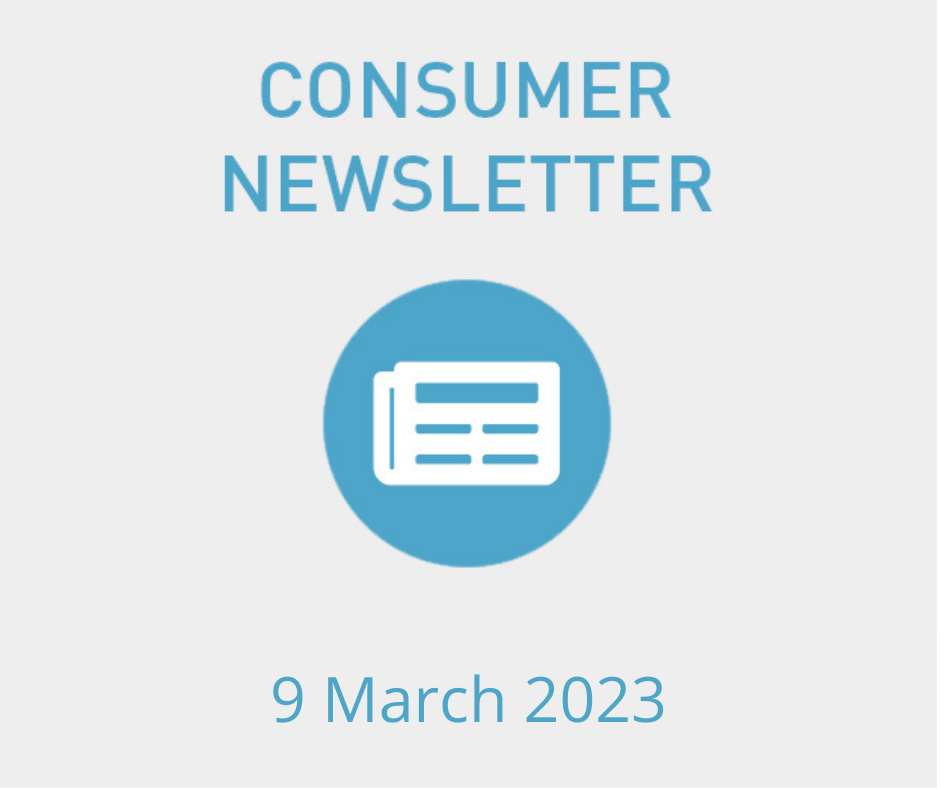 MRT Consumer Newsletter 9 March 2023