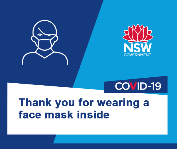 Thank you for wearing a face mask inside
