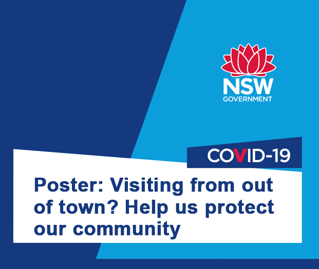 Poster: Visiting from out of town? Help us protect our community